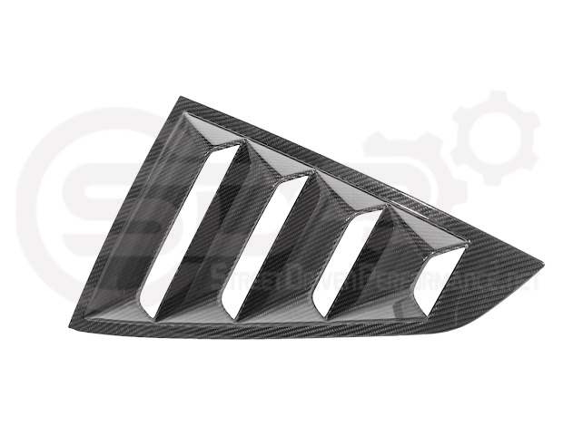 2024-UP FORD MUSTANG S650 | CARBON FIBER SIDE QUARTER WINDOW LOUVER SUN SHADE COVER
